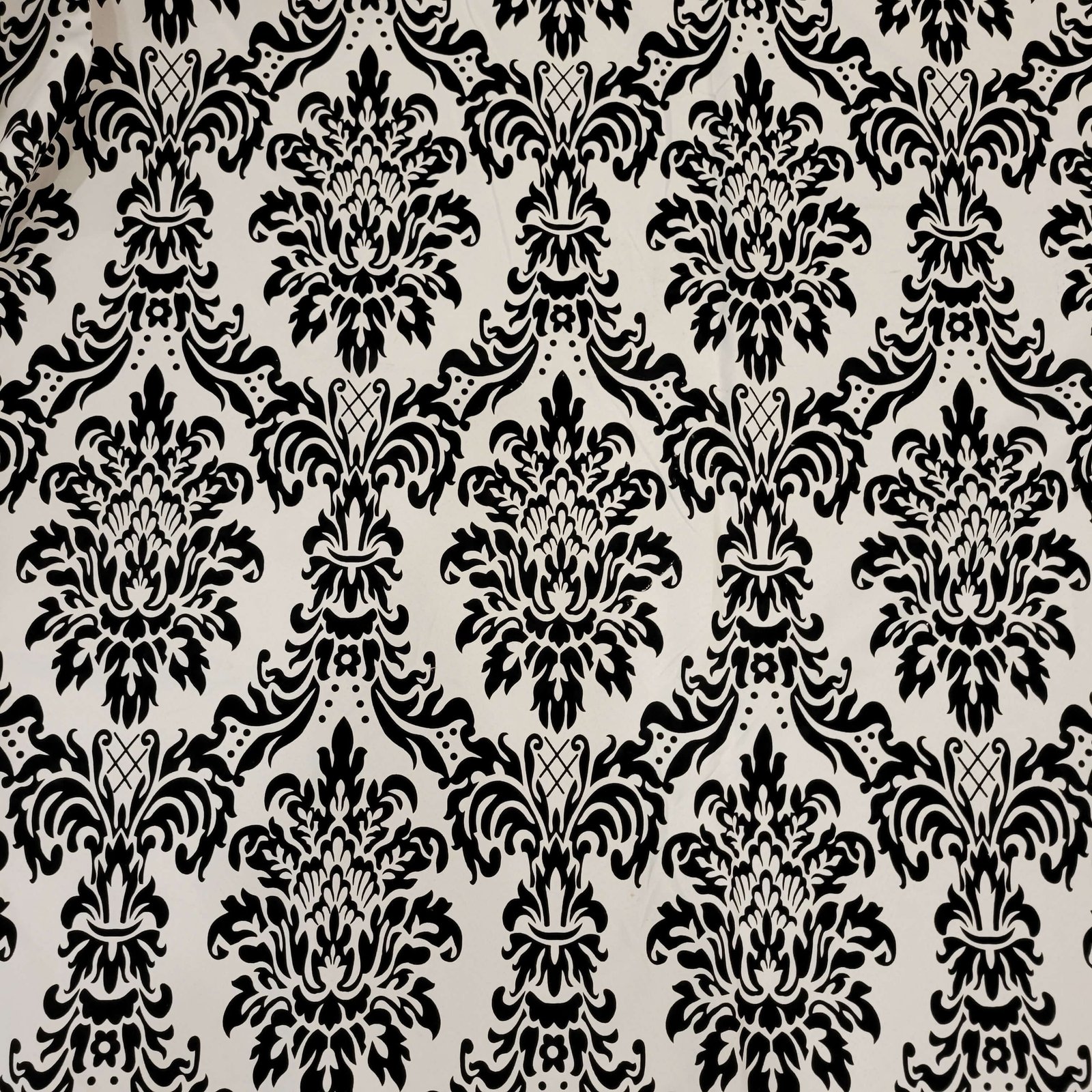 White and black damask photo booth backdrop