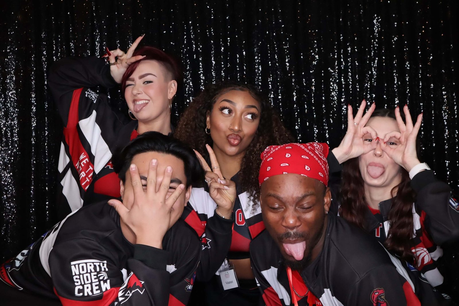 Toronto Raptors Cheer Leaders having a blast at Peinc Studio photo booth